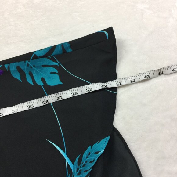 Vintage Fumi's Originals Hawaiian Dress S/XS Womans Black Floral Halter Belted - Picture 8 of 13